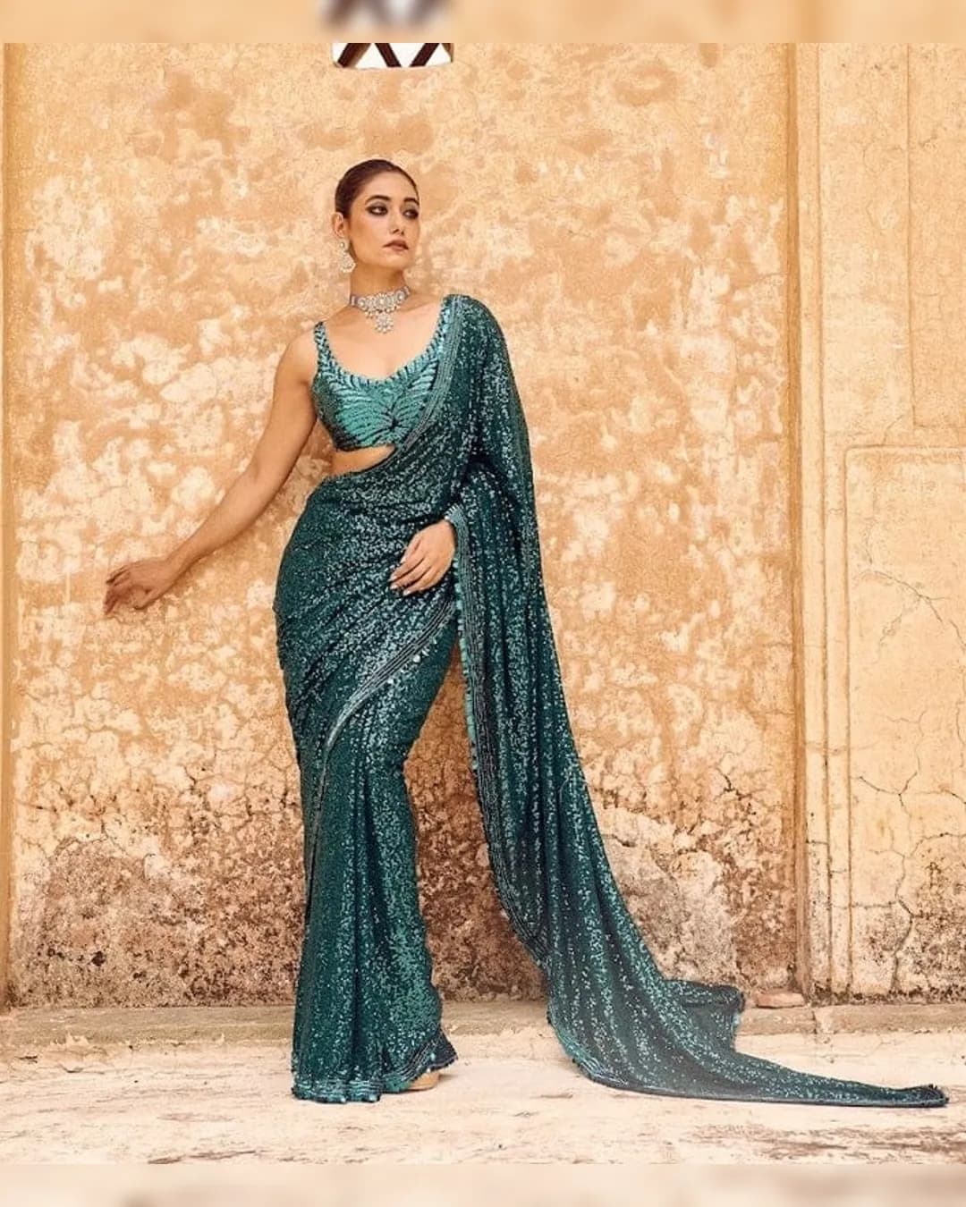 New Bollywood Blockbuster Sequins Design Saree