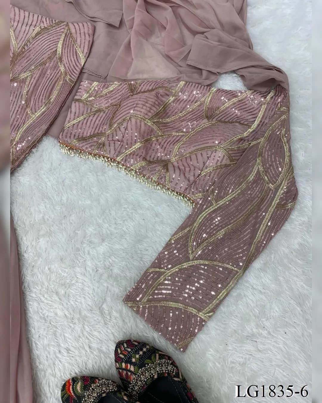 Sparkling Fox Georgette Party Wear Lehenga Set alternate view