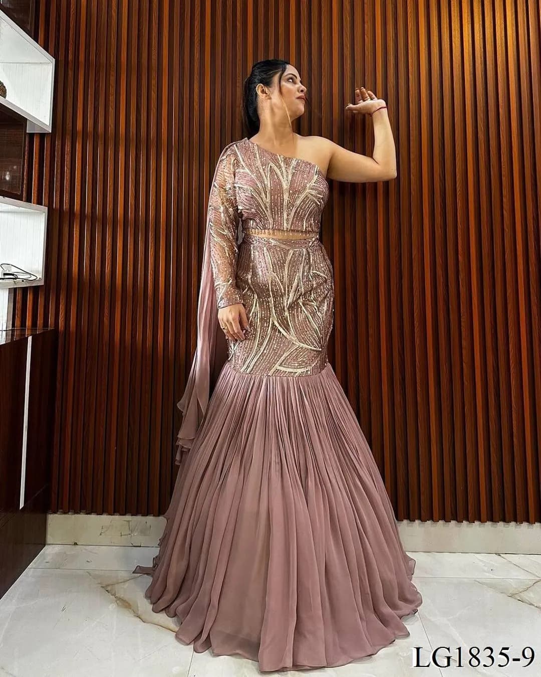 Sparkling Fox Georgette Party Wear Lehenga Set