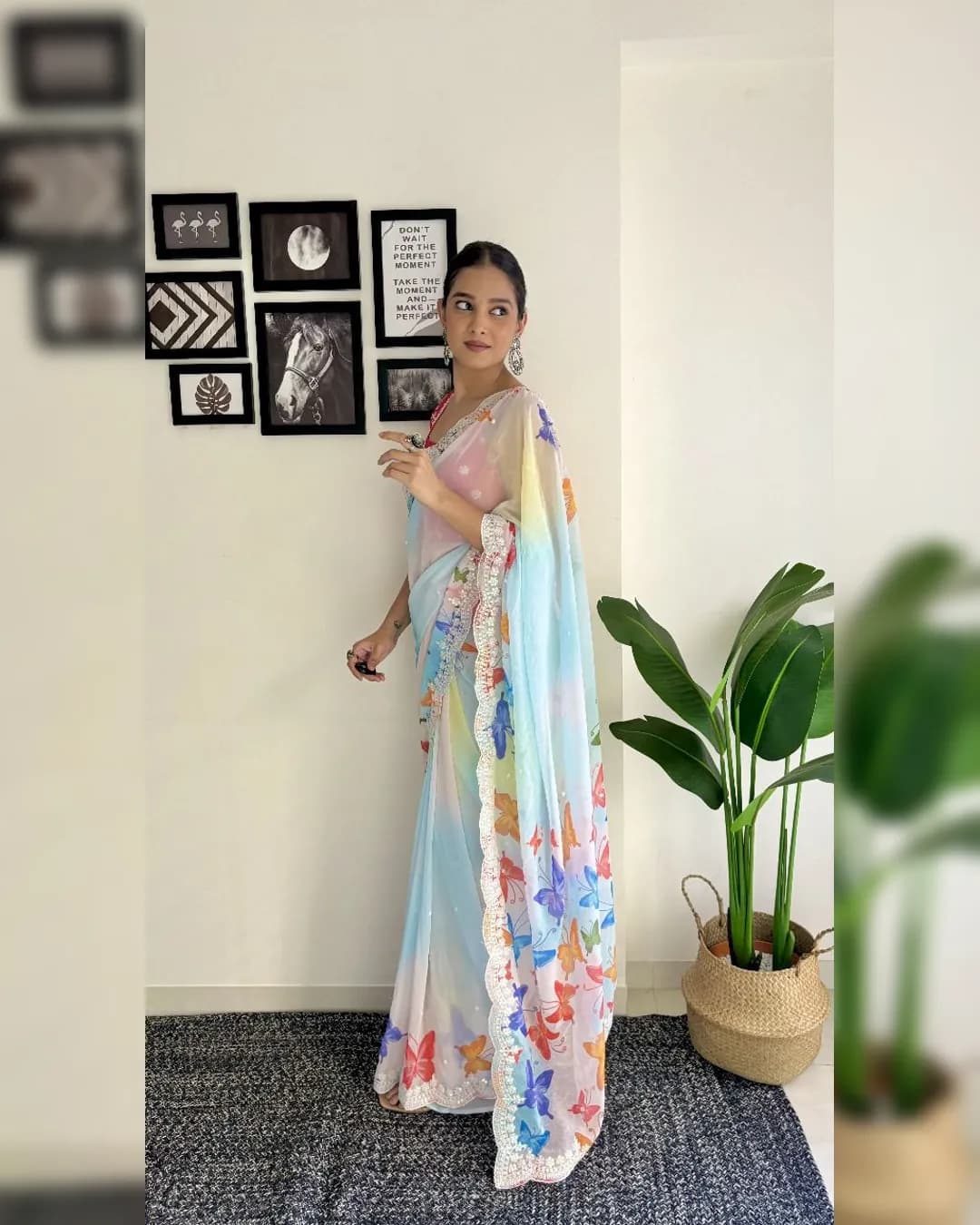 Elegant Printed Sequence Saree Collection alternate view