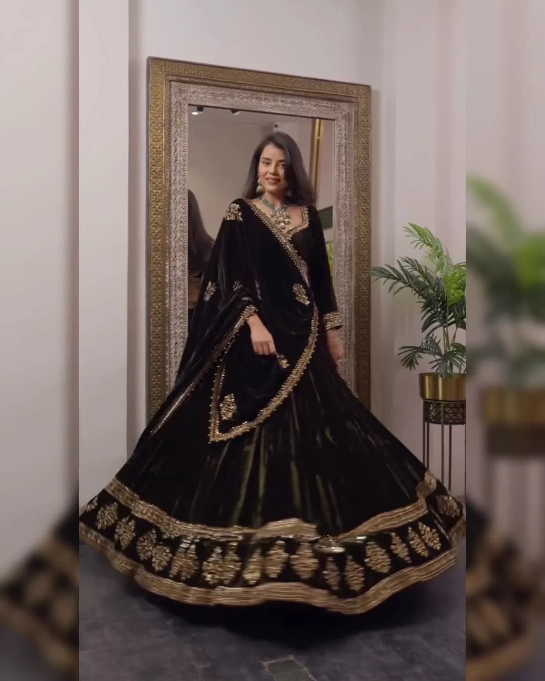 New Heavy Boutique Collection Velvet Lehenga Choli with Dupatta