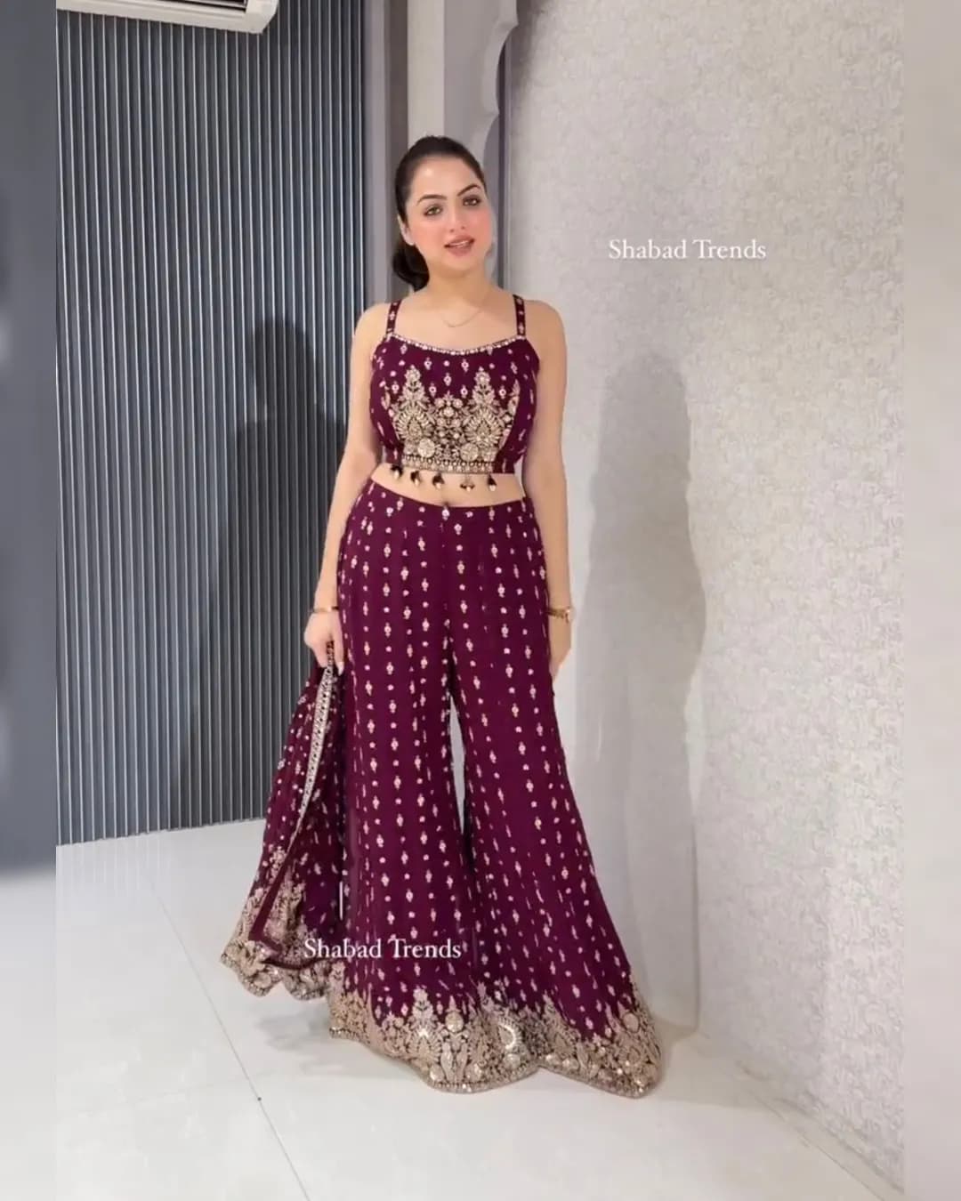 New Party Wear Koti Blouse Suit Set alternate view