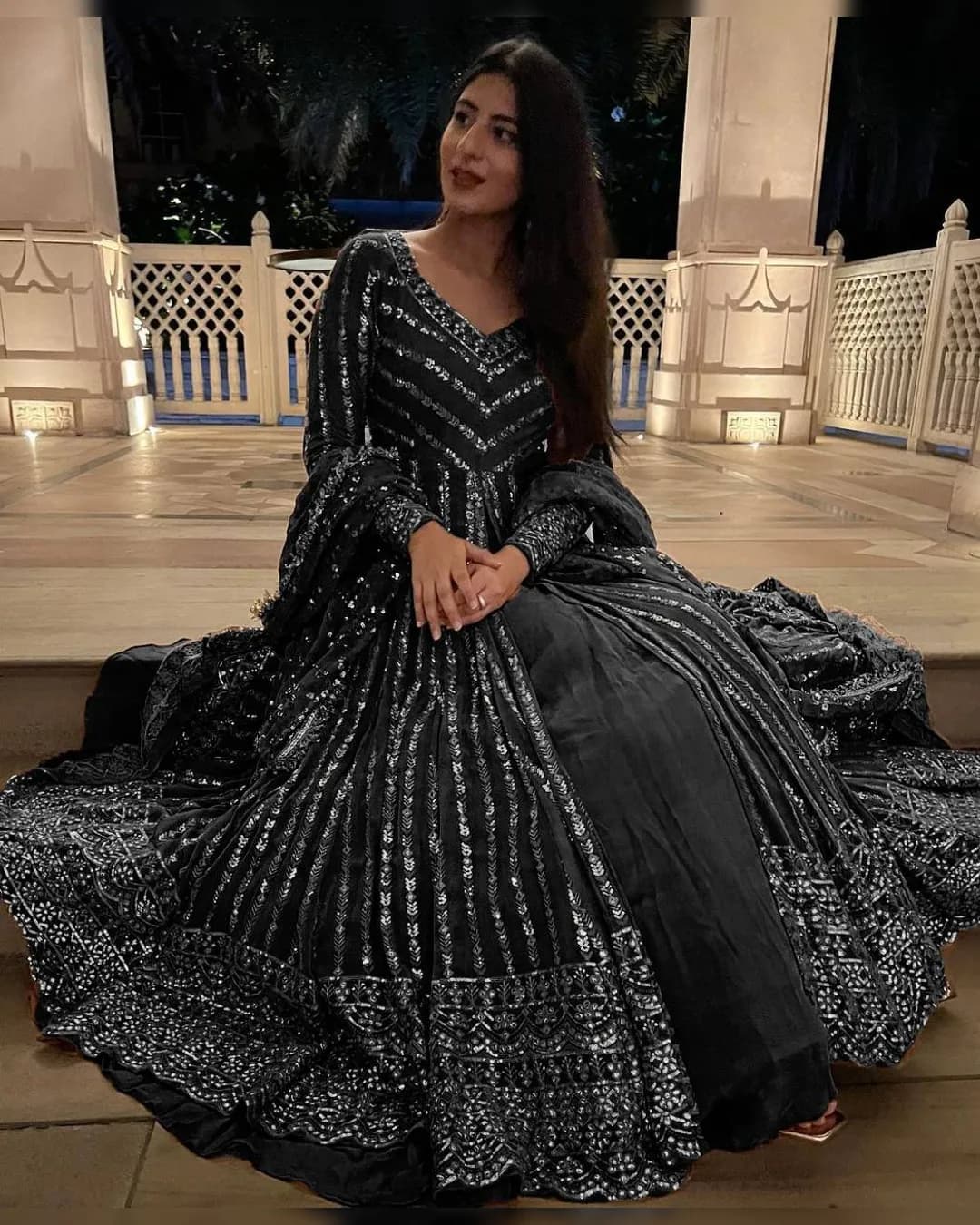 Elegant Faux Georgette Lehenga Set with Thread & Sequins Work
