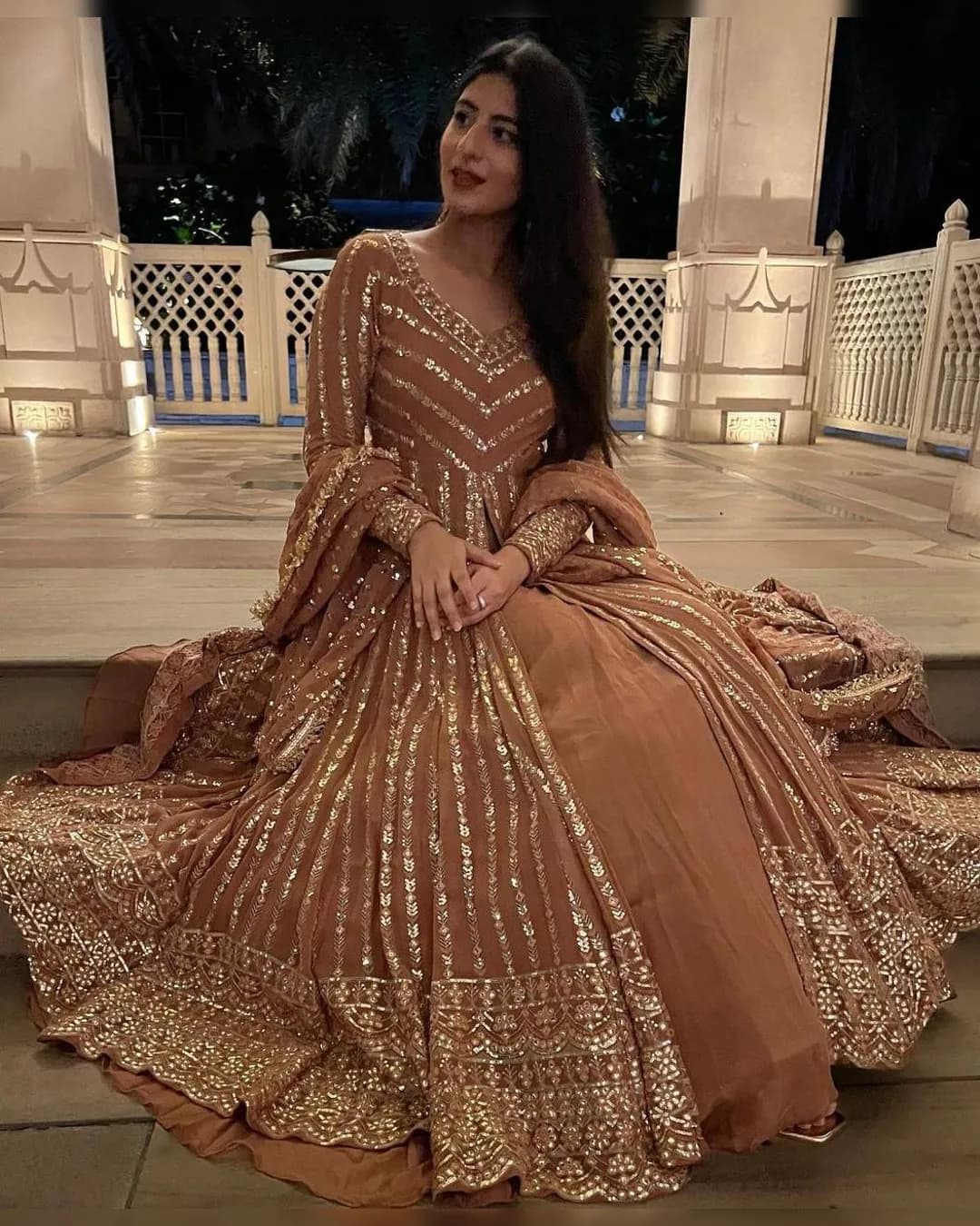 Elegant Faux Georgette Lehenga Set with Thread & Sequins Work alternate view