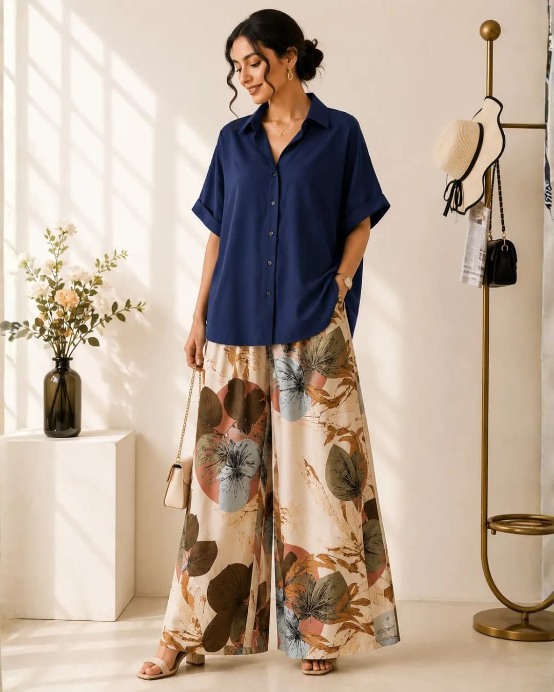Trendy Rayon Top with Imported Stretchable Plazzo
