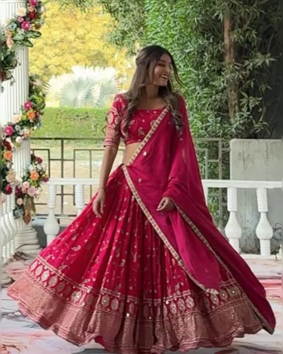 New Wedding Fox Georgette Embroidered Lehenga Choli with Dupatta