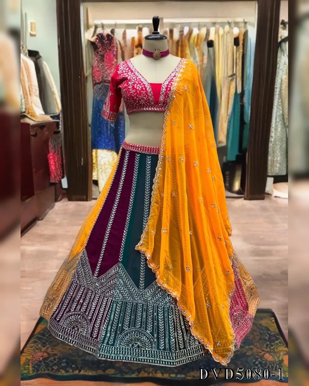 Designer Faux Georgette Embroidered Sequence Work Lehenga Choli with Dupatta ✨