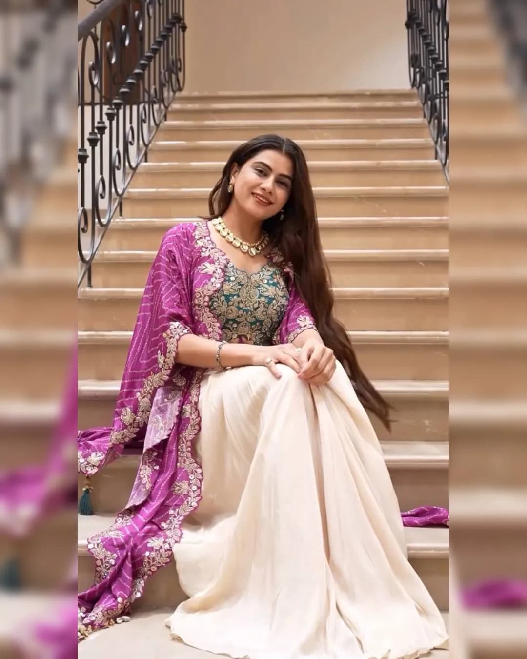 Three Piece Western Outfit for Trendy Wedding Season alternate view