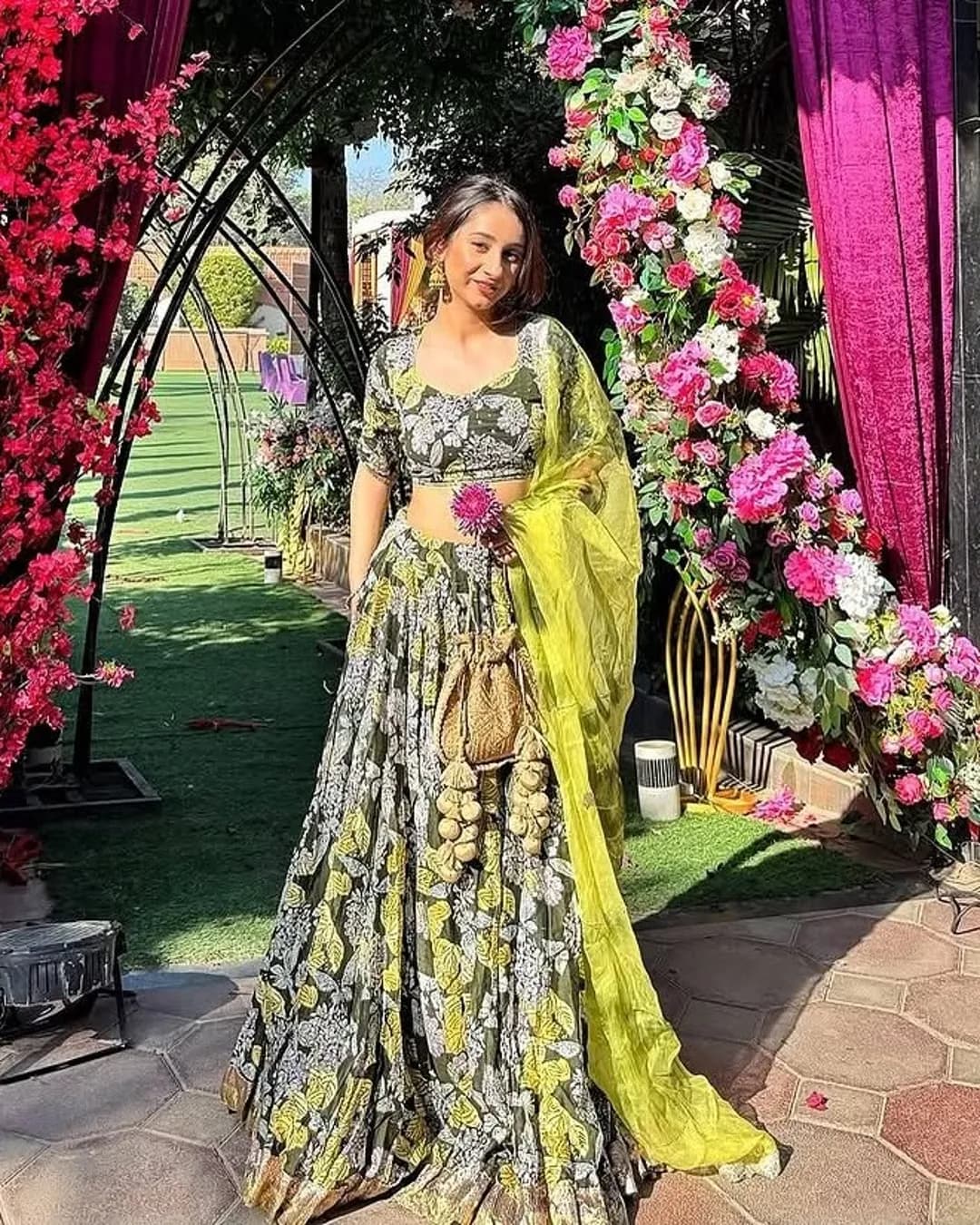 Premium Chinon Silk Designer Lehenga with Digital Print & Organza Dupatta