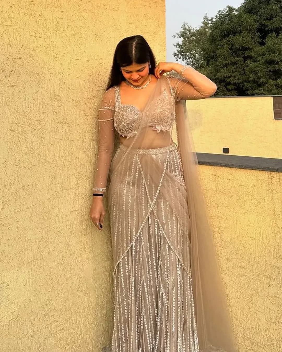 Premium Fish Cut Style Lehenga in Soft Butterfly Net with Heavy Embroidery, Sequins & Jari Work