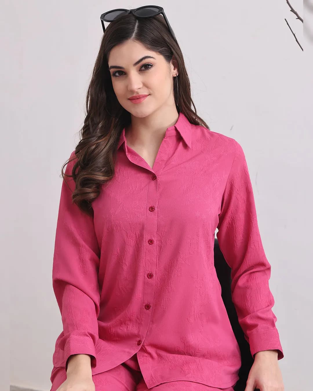 Pink Self-Design Co-Ord Set alternate view