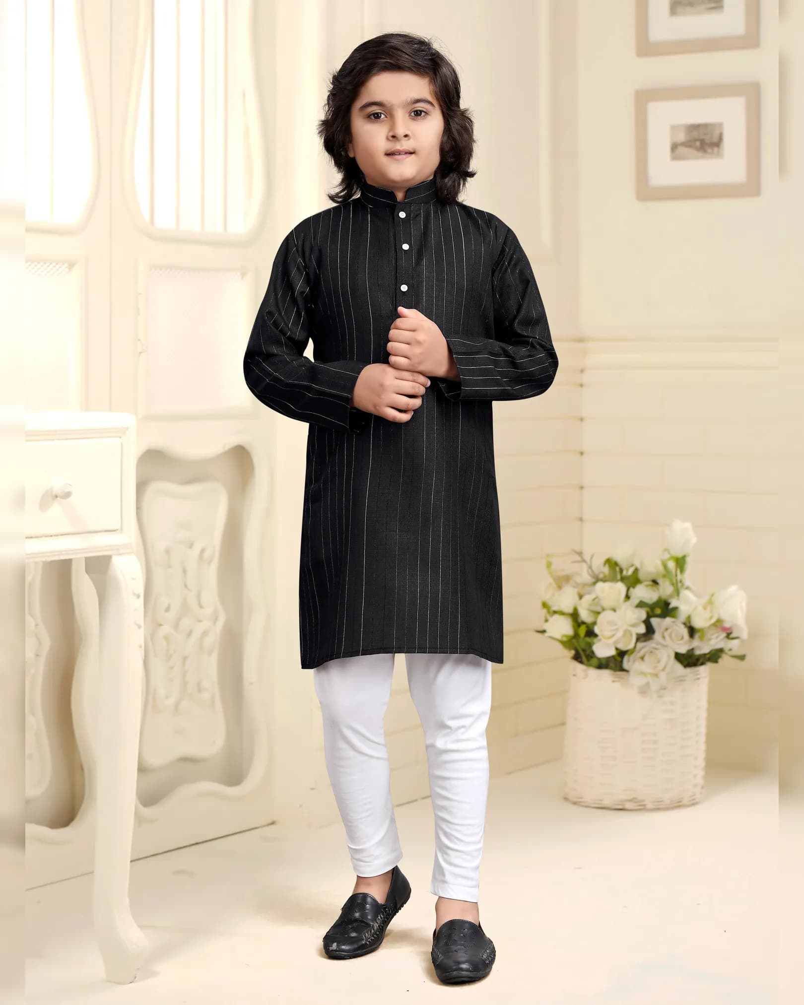 Cotton Festive Boys Kurta Pyjama alternate view