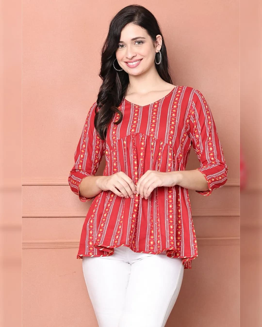 Slim Fit Cotton Short Kurti