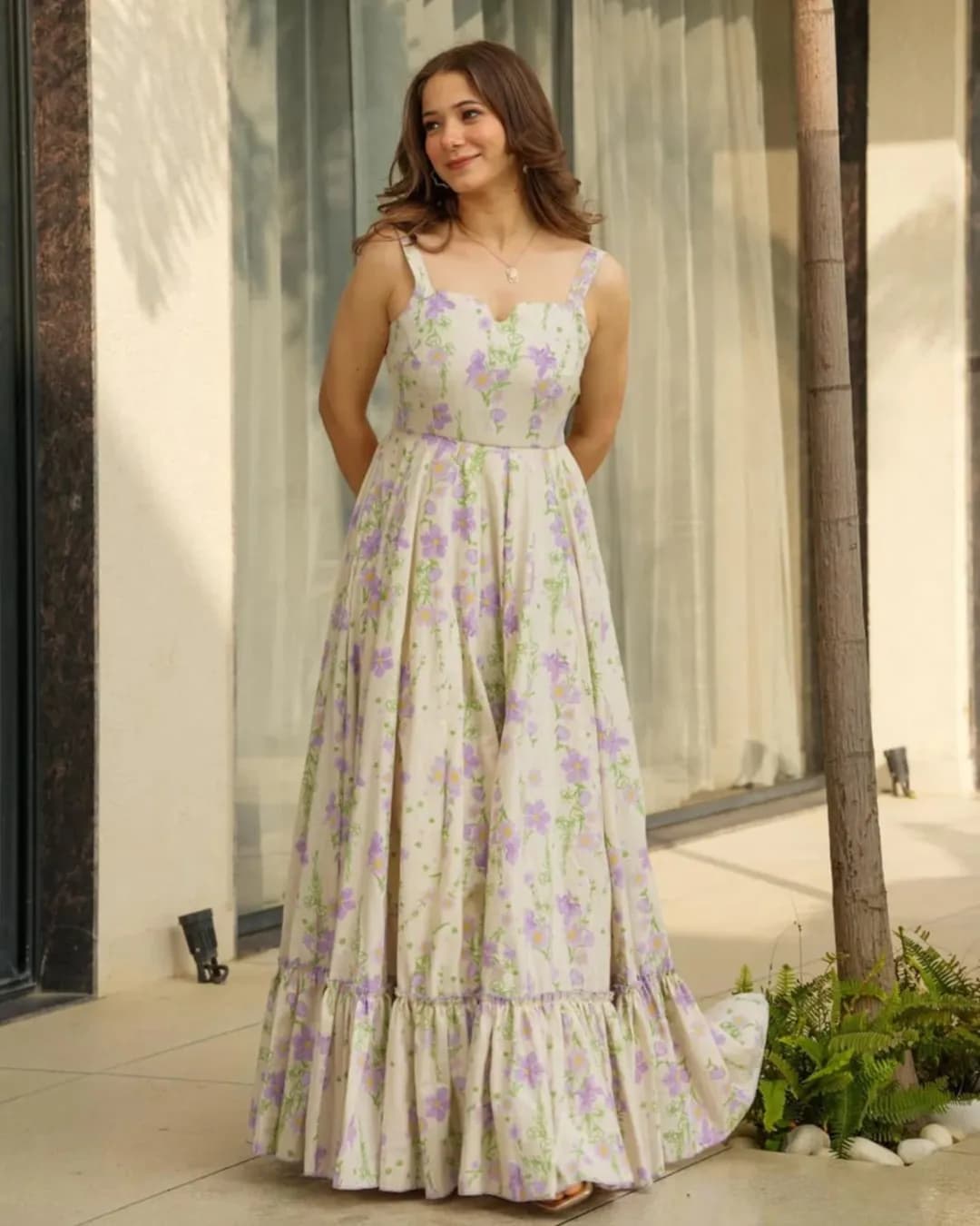 Heavy Rayon Digital Printed Gown