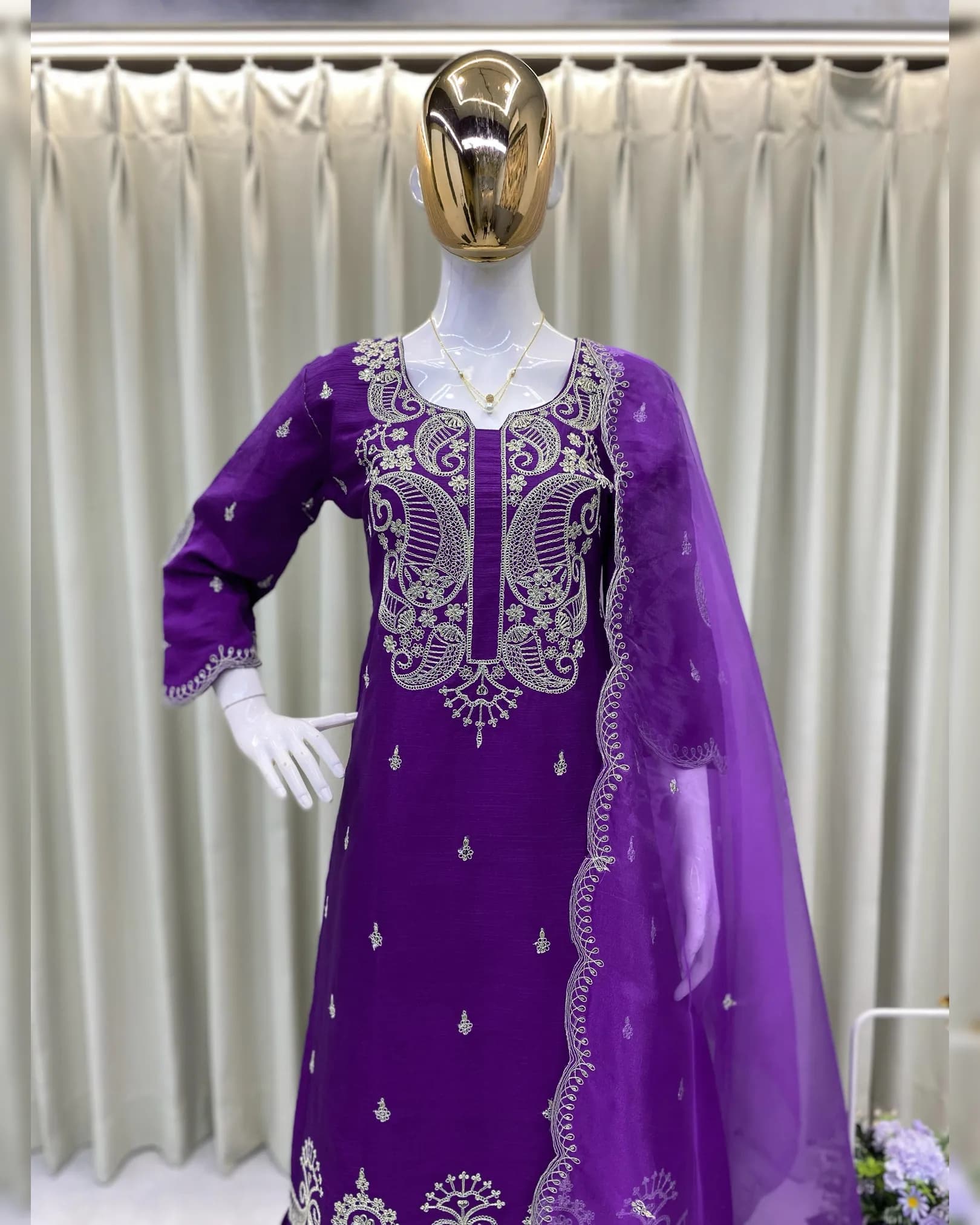 Trending Wedding Season Indo-Western Lehenga Set alternate view