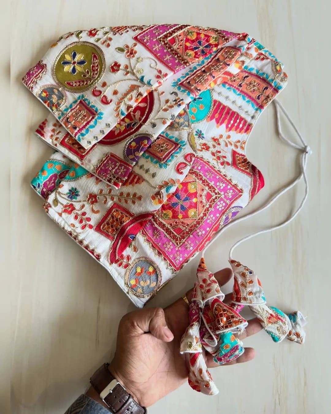 Heavy Chinon Position Print Exclusive Wedding Blouse alternate view