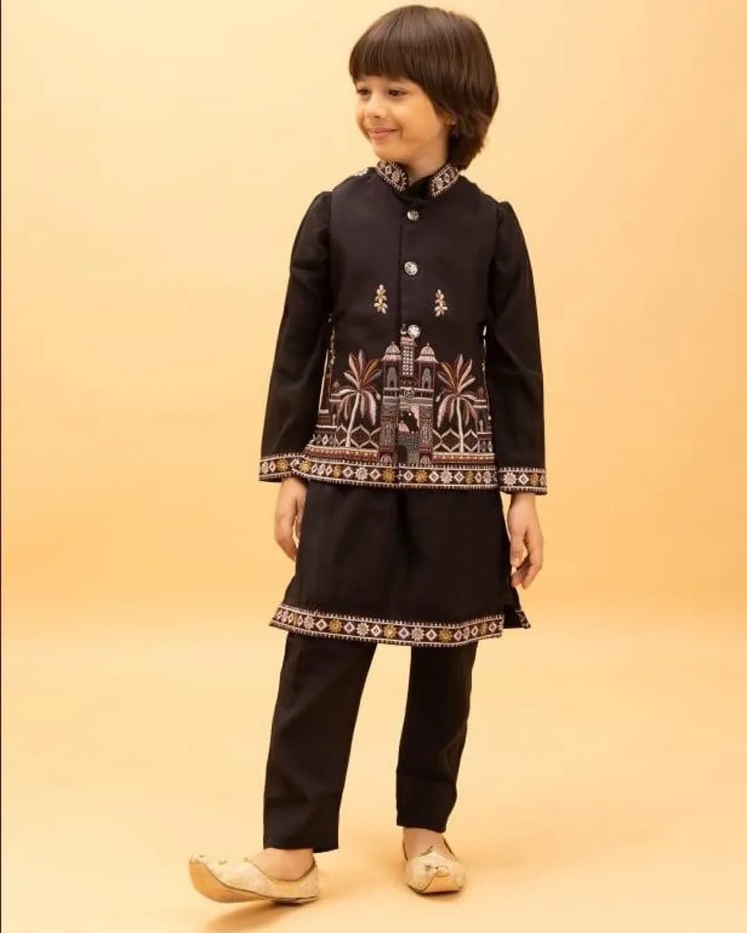 Little Couture Exclusive Kids Festival Wear – Kurta, Koti & Pant Set