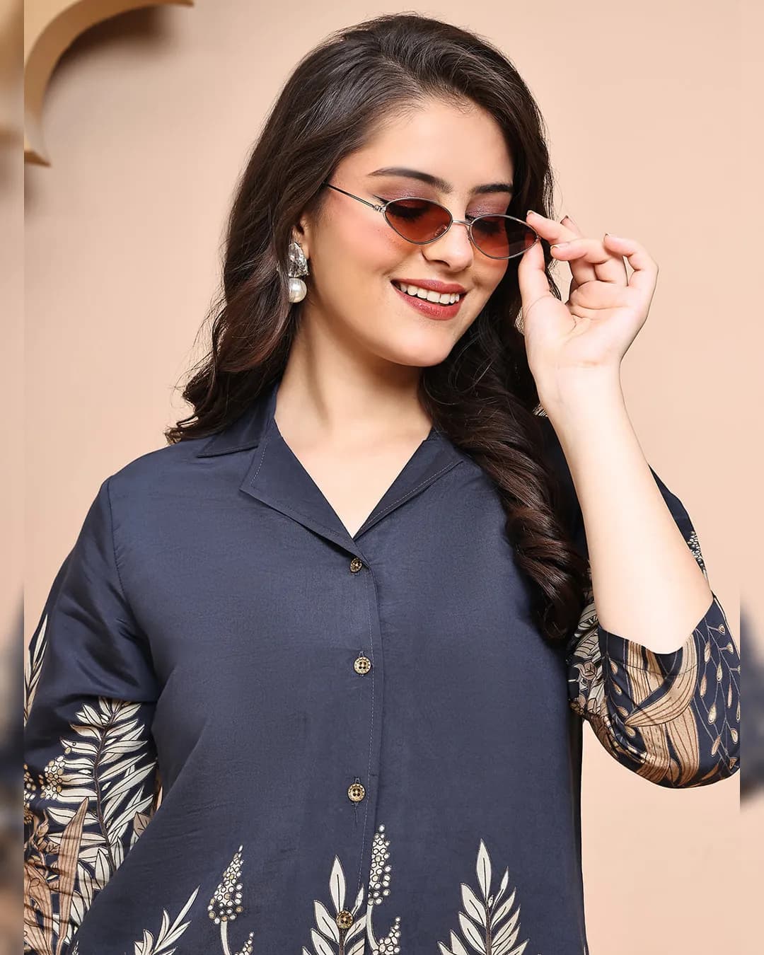 Floral Printed Premium Chanderi Co-Ord Set alternate view