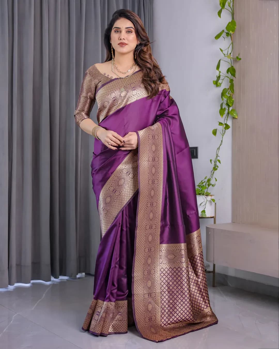 Pure Banarasi Silk Sarees with Attached Blouse Piece – Elegant Zari Woven Collection