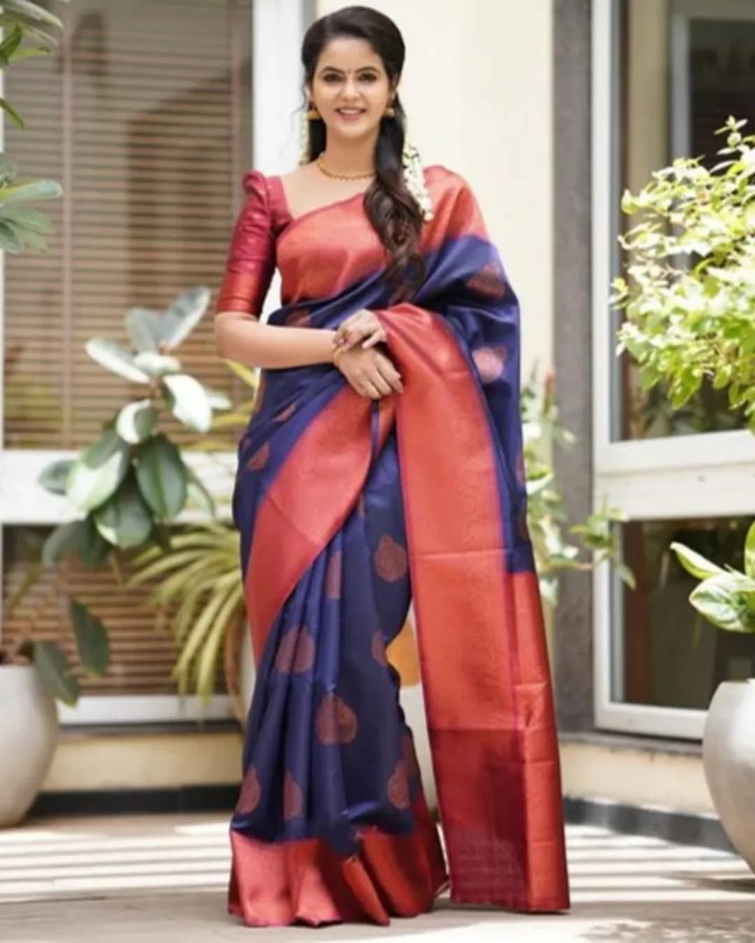 Premium Soft Lichi Silk Saree with Rich Pallu & All-Over Jacquard Weaving