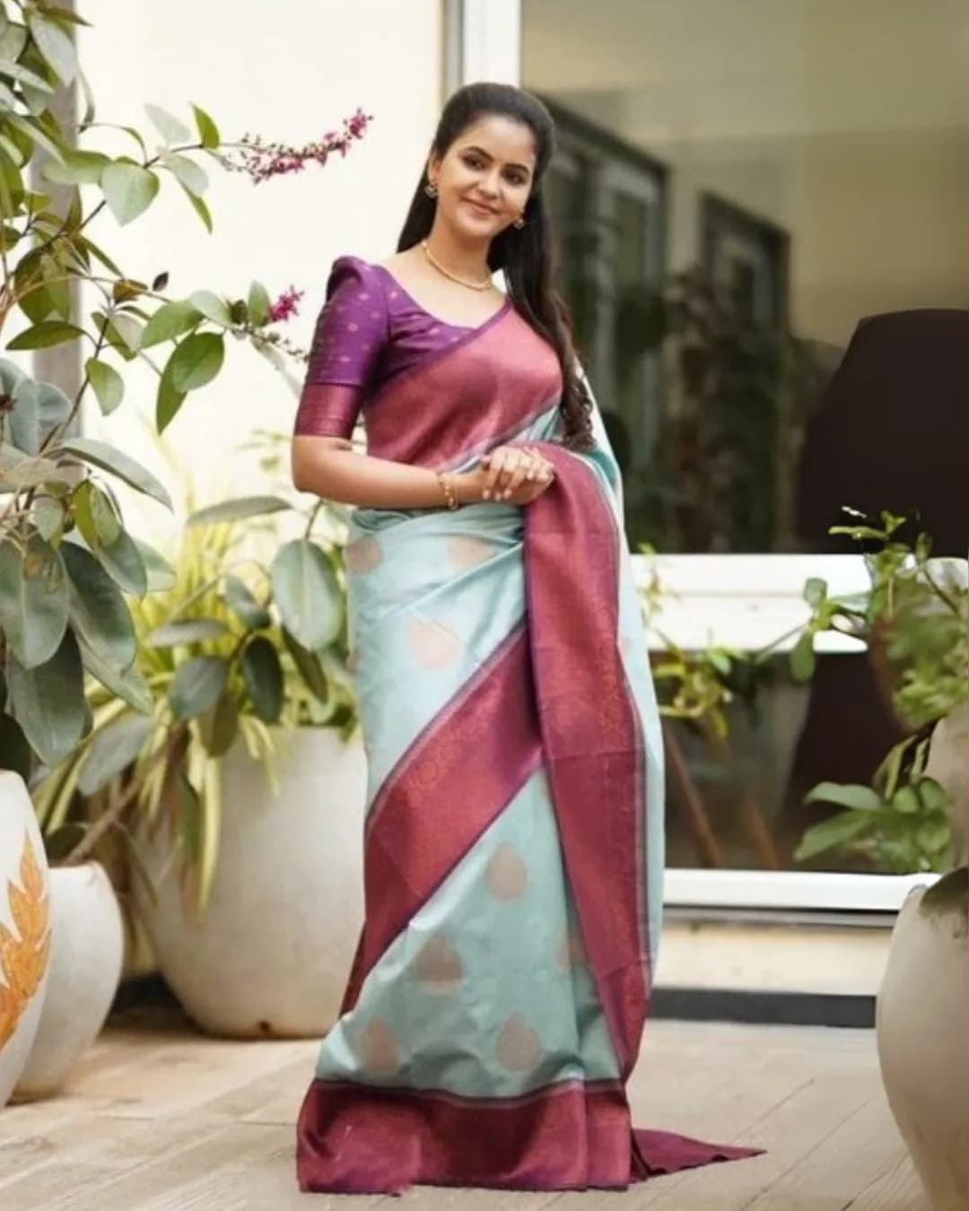 Premium Soft Lichi Silk Saree with Rich Pallu & All-Over Jacquard Weaving