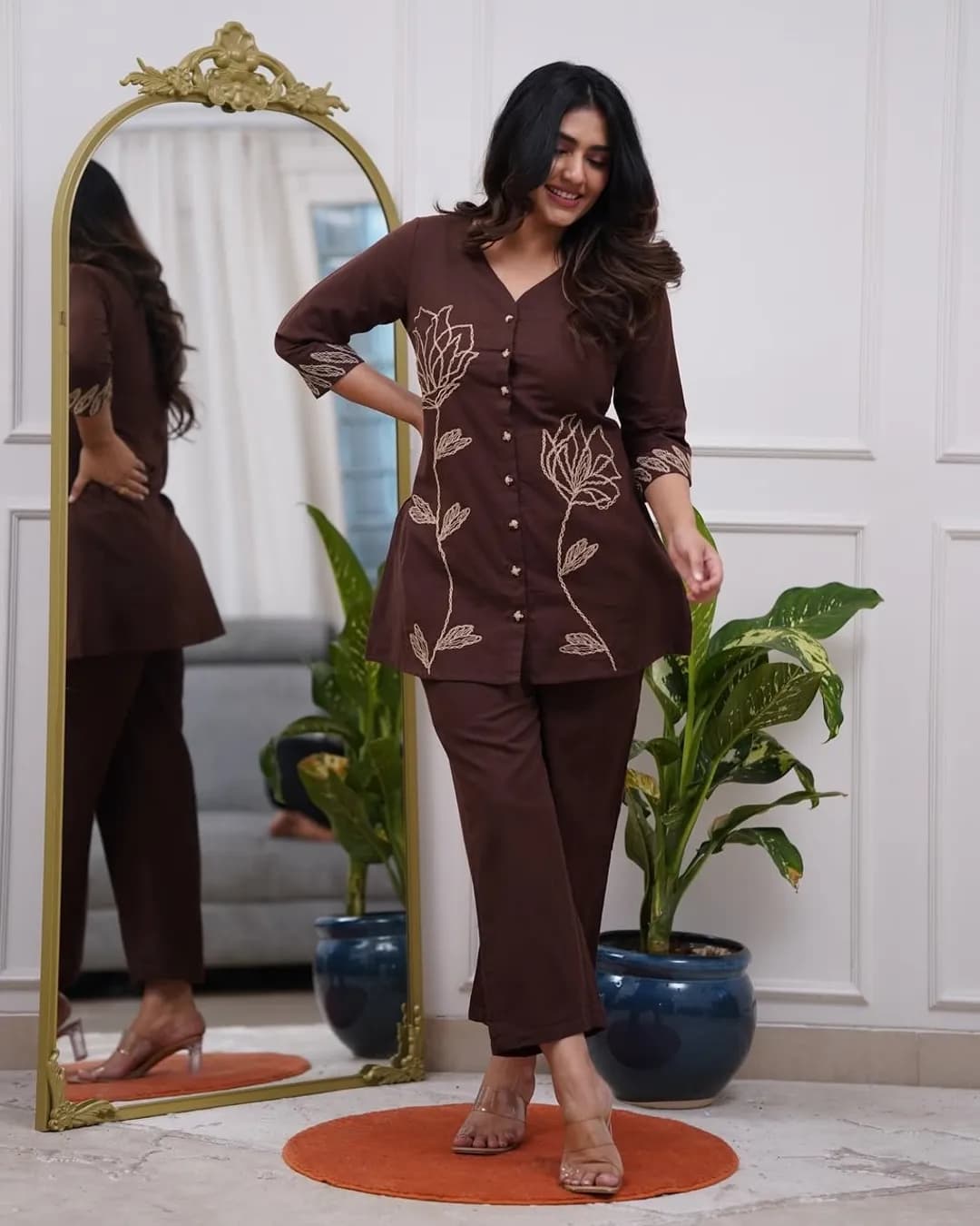 Classy Cotton Embroidered Coord Set