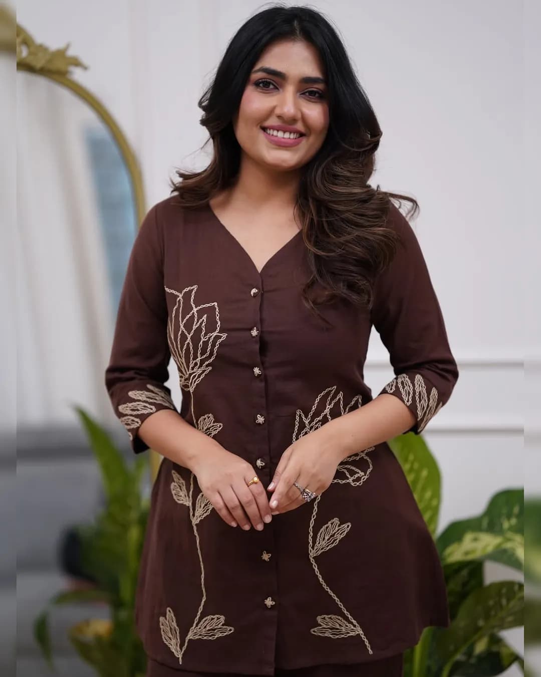 Classy Cotton Embroidered Coord Set alternate view