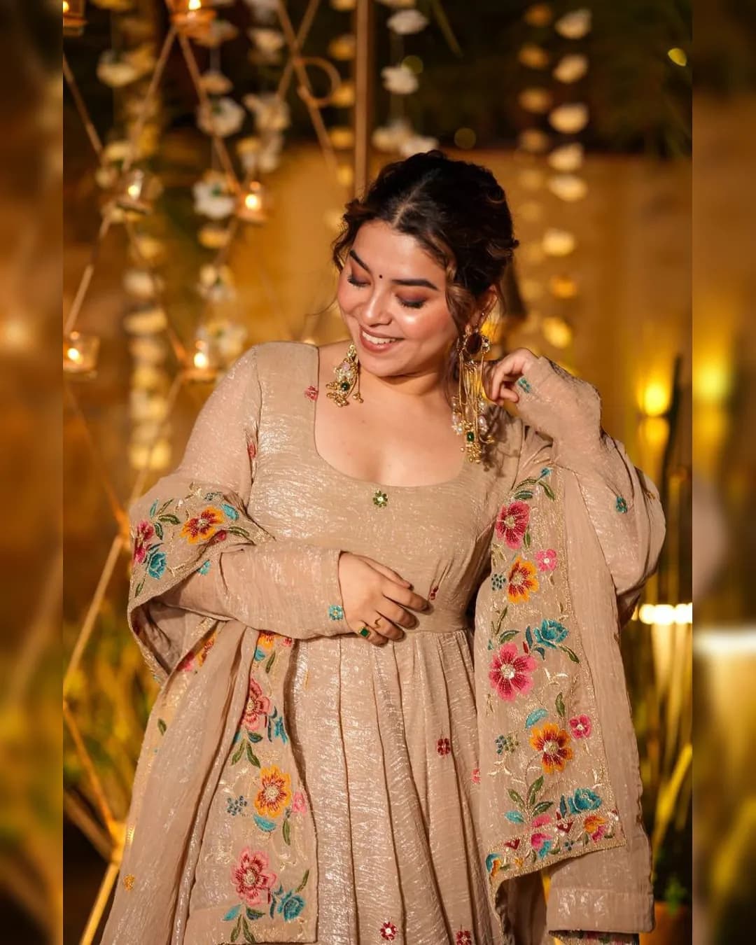 New Designer Party Wear Crunchy Silk Top-Sharara & Dupatta Set with Heavy Embroidery Sequence Work alternate view