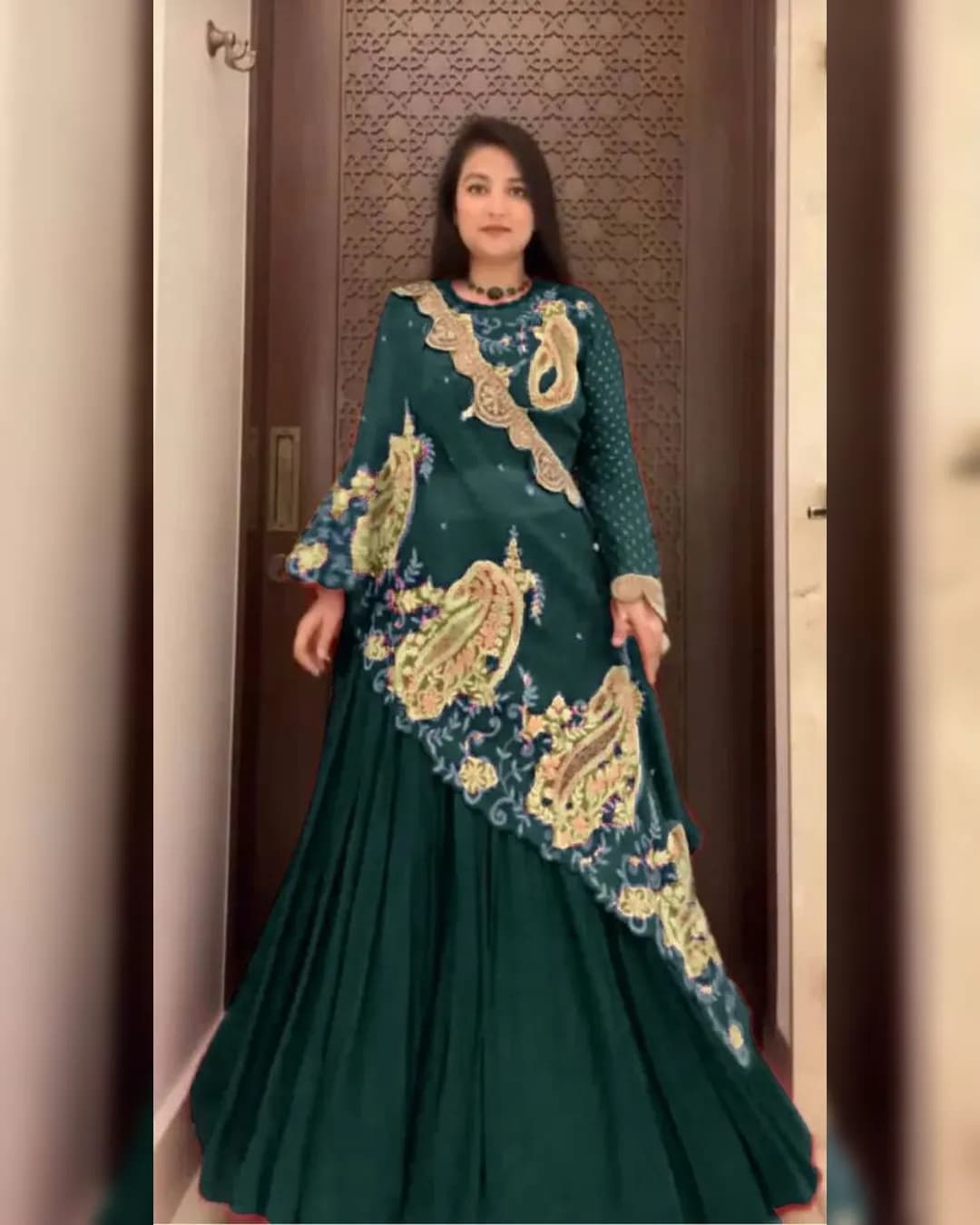 Designer Embroidered Lehenga Blouse with Shrug Set – Georgette Party Wear alternate view