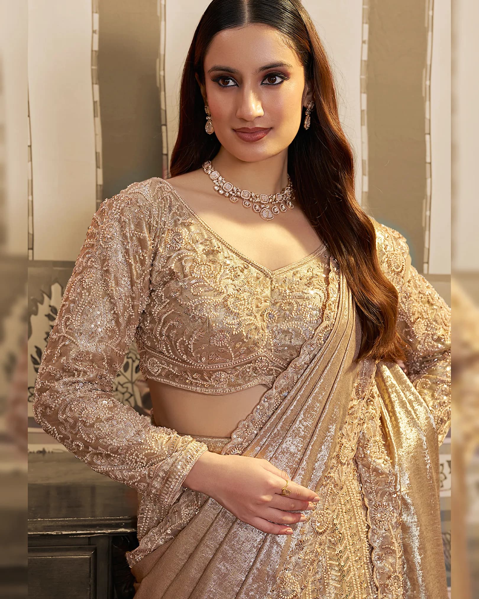 Mahotsav Mohmanthan 26400 Stella : Designer Lehenga Saree alternate view