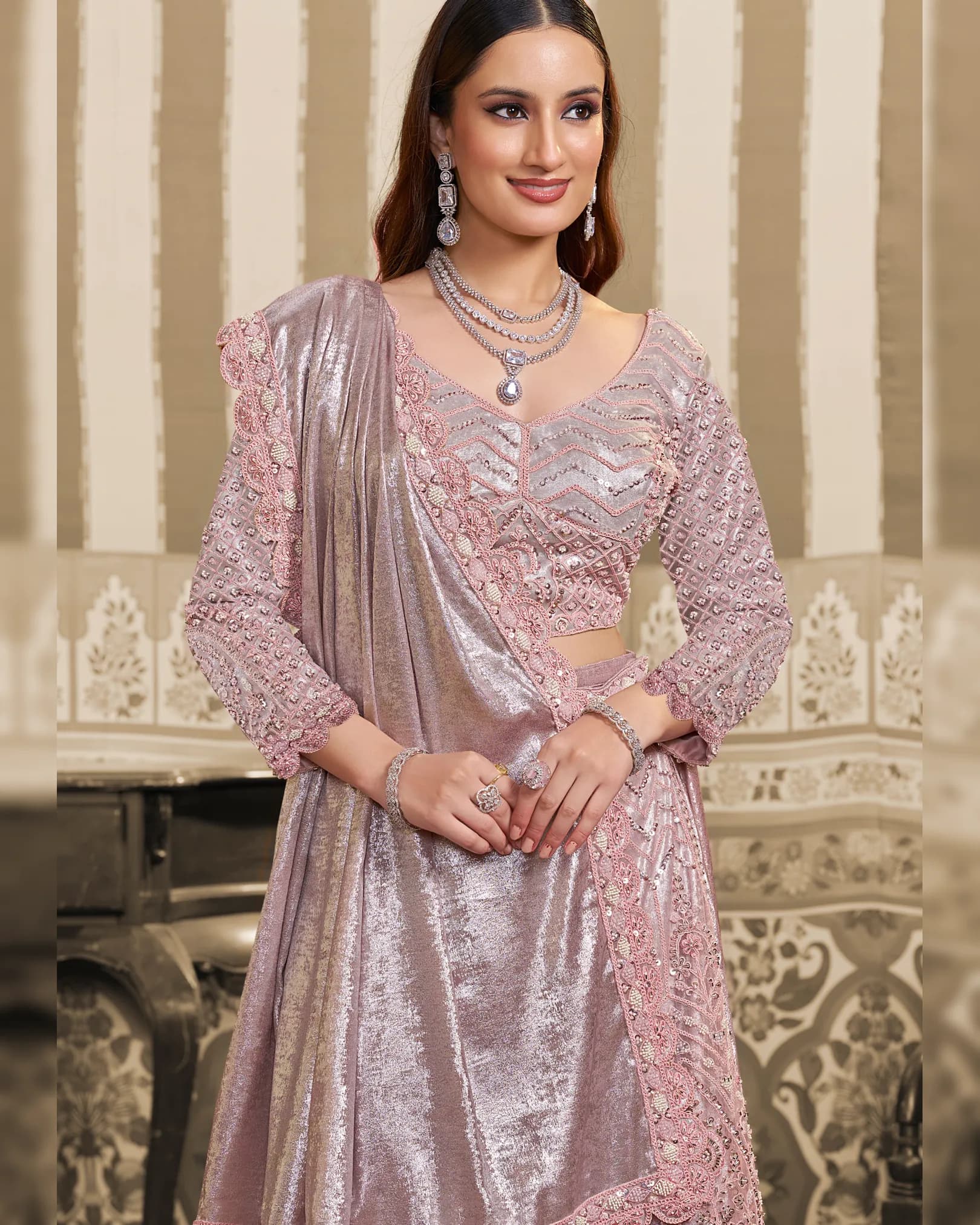 Mahotsav Mohmanthan 26400 Stella : Designer Lehenga Saree alternate view