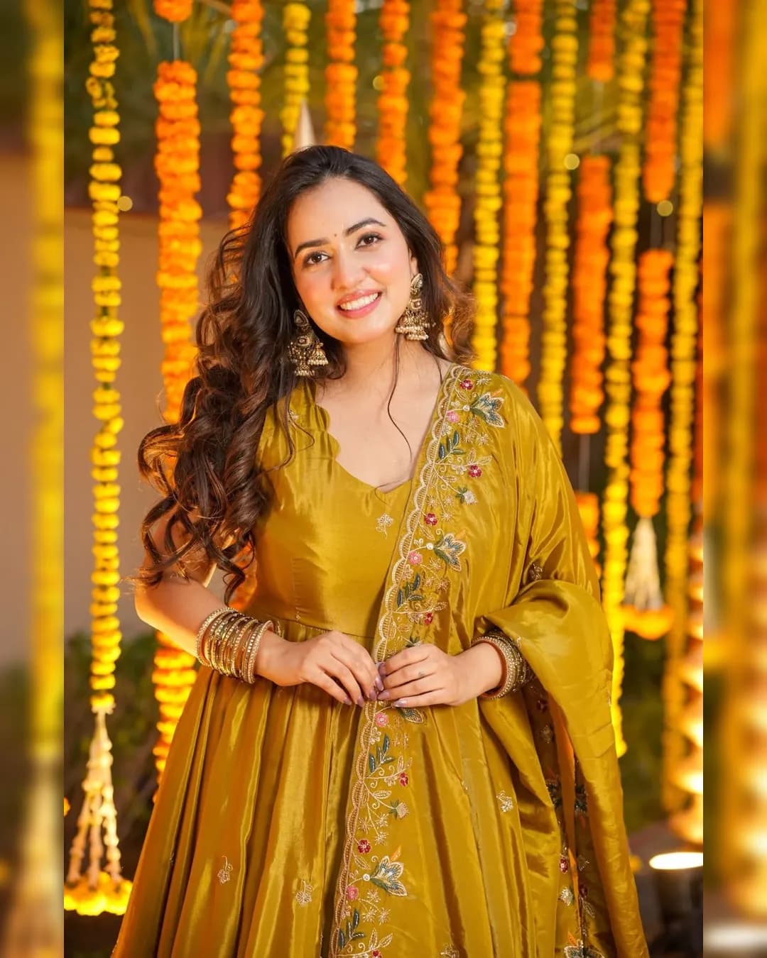 Designer Heavy Crepe Silk Anarkali Suit with 5mm Sequence & Embroidery Work alternate view