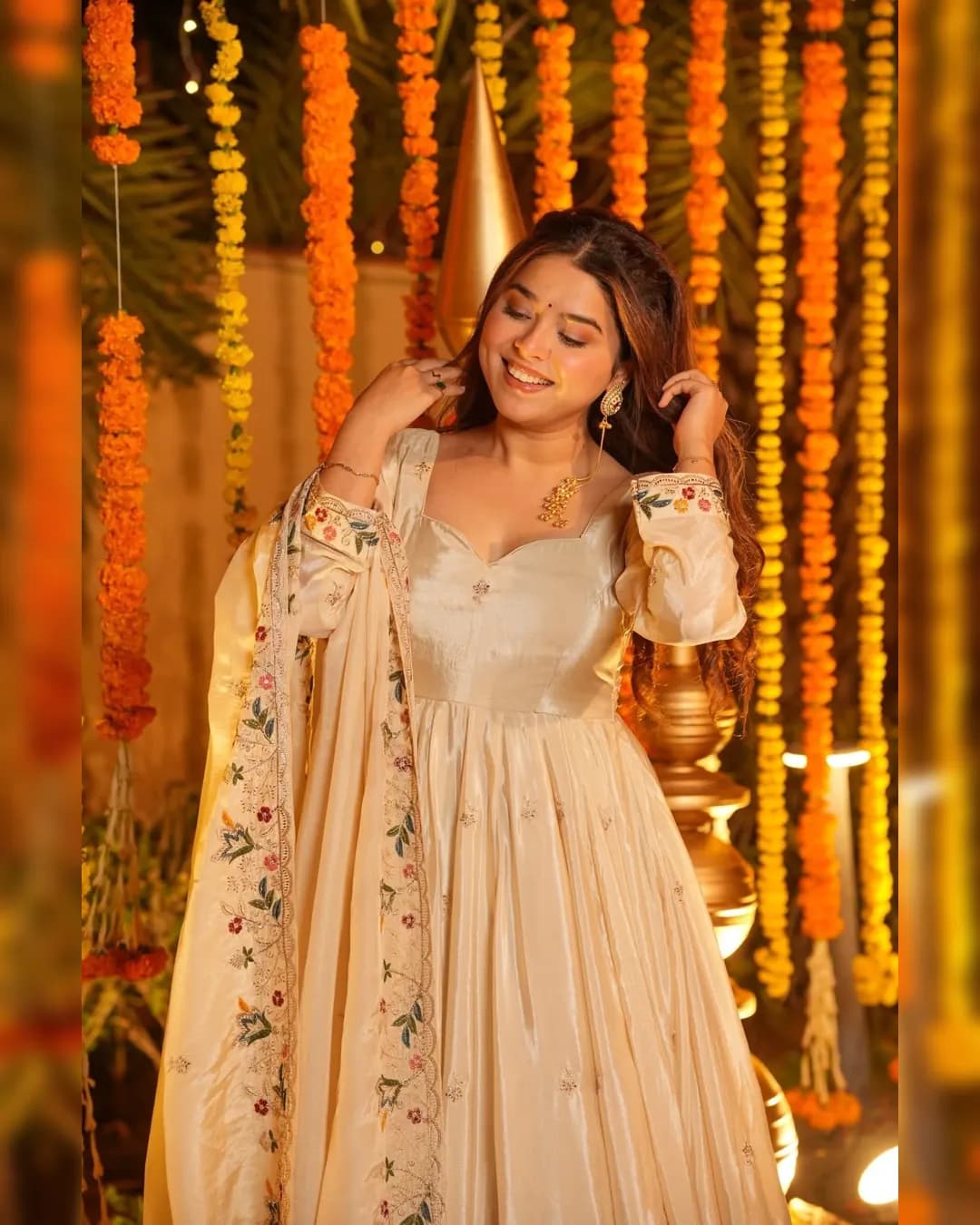 Designer Heavy Crepe Silk Anarkali Suit with 5mm Sequence & Embroidery Work alternate view