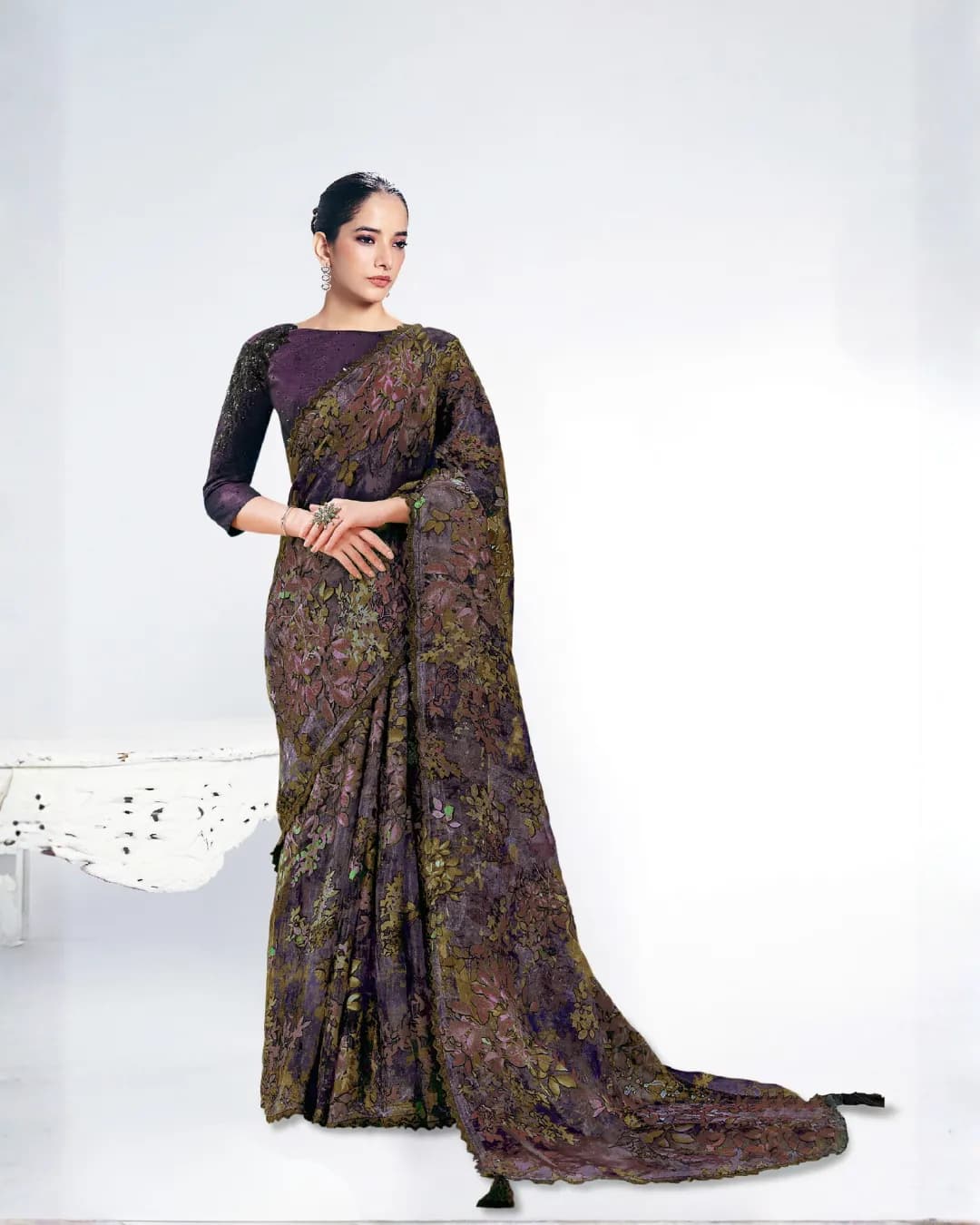 Mahotsav Rang Chatkila Ananta Brasso Designer Saree with Stone Handwork