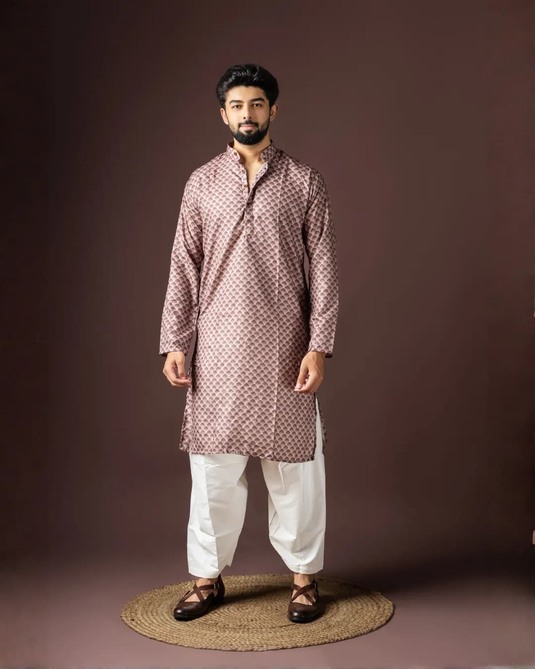 Men’s Baarati Vol 06 Festive Kurta with Bottom Set in Blended Cotton & Art Silk
