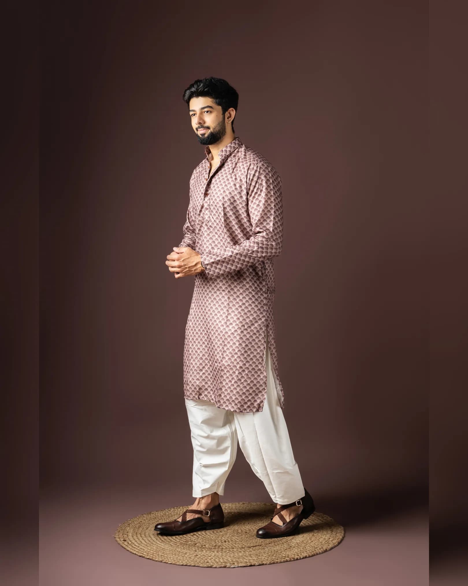 Men’s Baarati Vol 06 Festive Kurta with Bottom Set in Blended Cotton & Art Silk alternate view