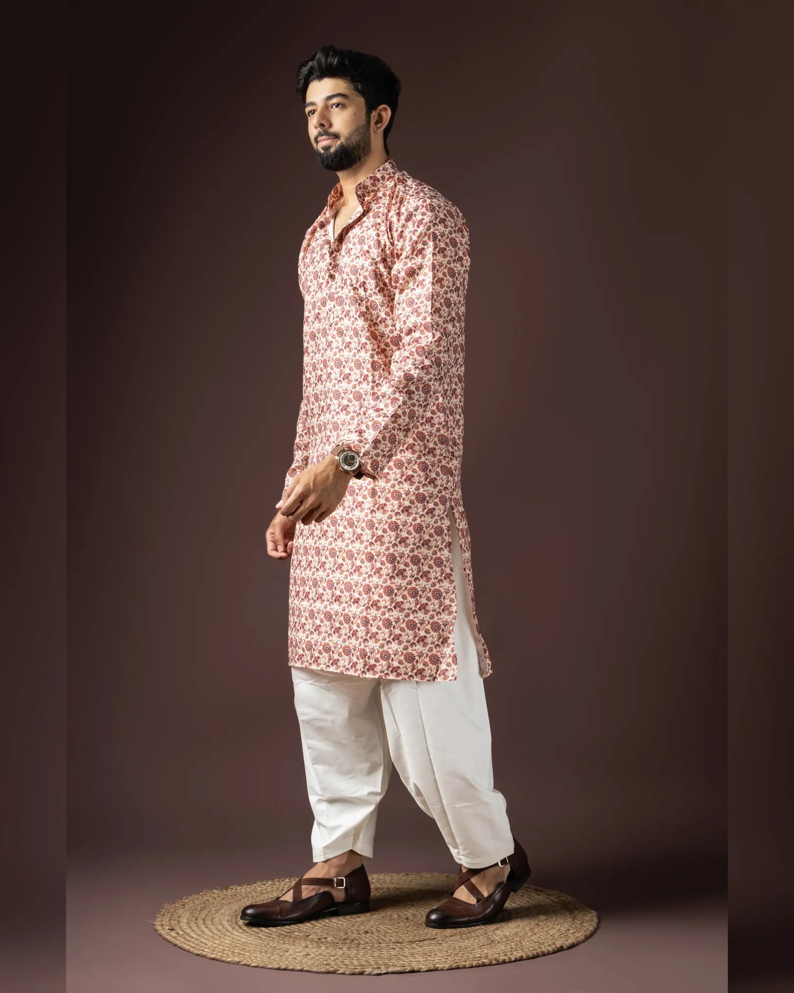 Men’s Baarati Vol 06 Festive Kurta with Bottom Set in Blended Cotton & Art Silk alternate view
