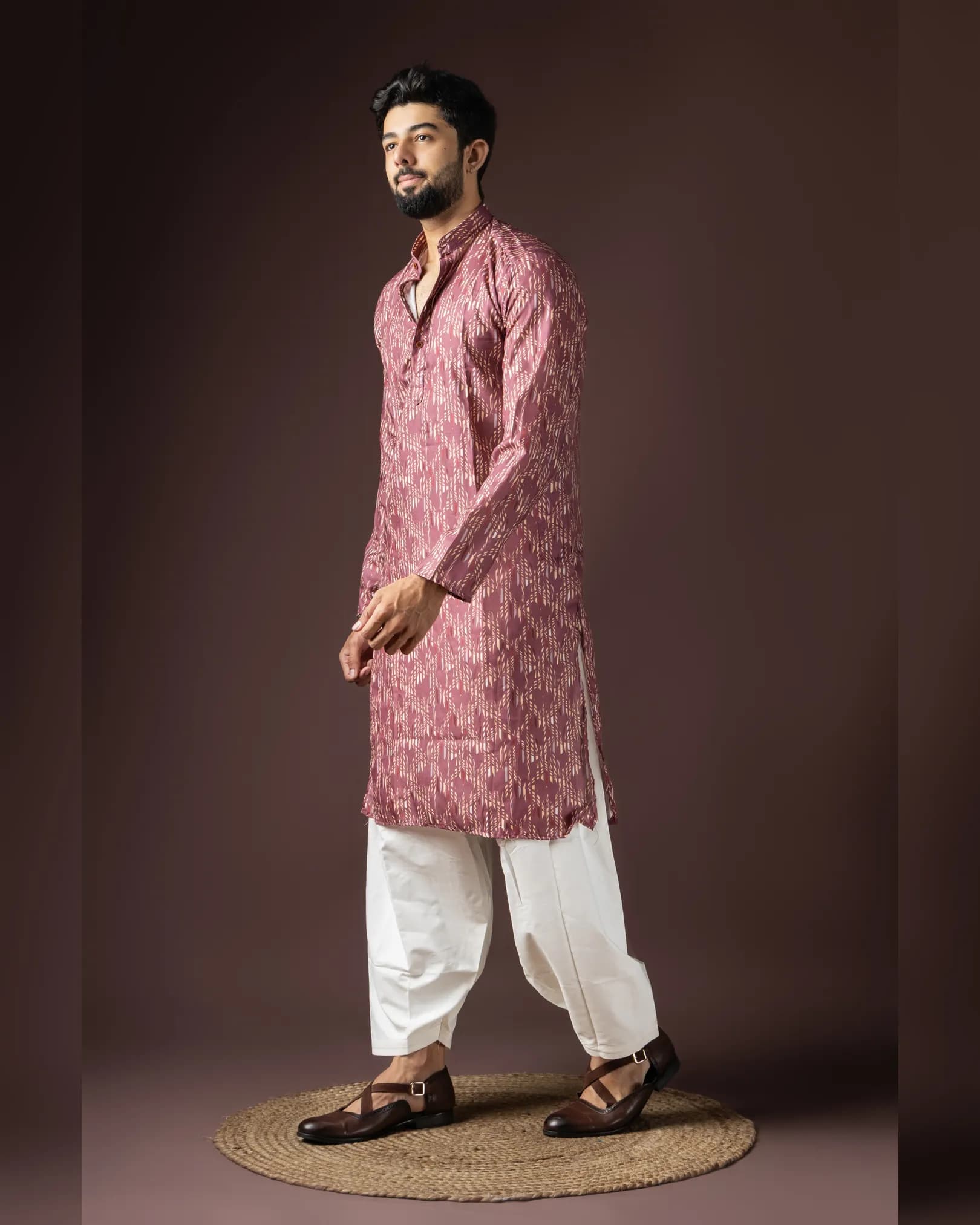 Men’s Baarati Vol 06 Festive Kurta with Bottom Set in Blended Cotton & Art Silk alternate view