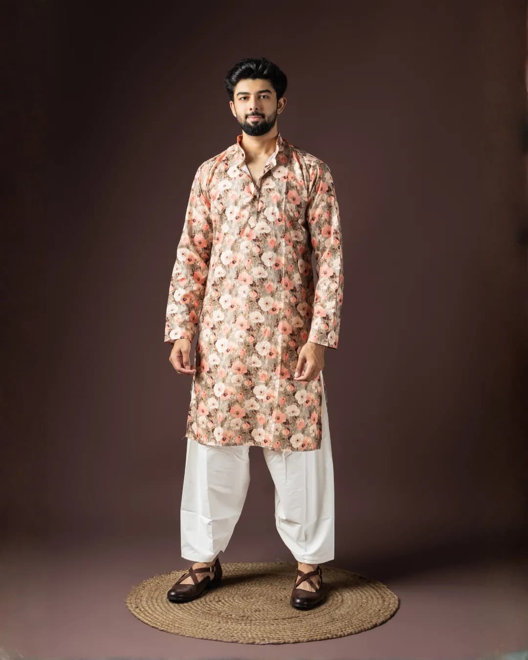 Men’s Baarati Vol 06 Festive Kurta with Bottom Set in Blended Cotton