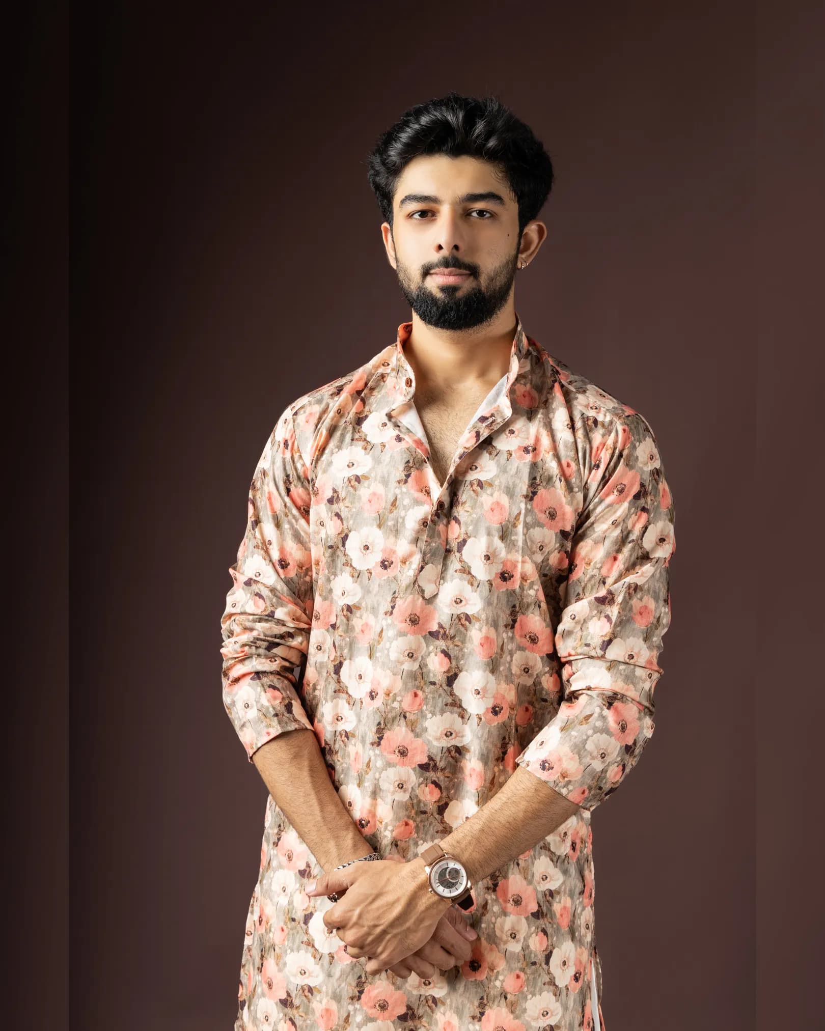 Men’s Baarati Vol 06 Festive Kurta with Bottom Set in Blended Cotton alternate view