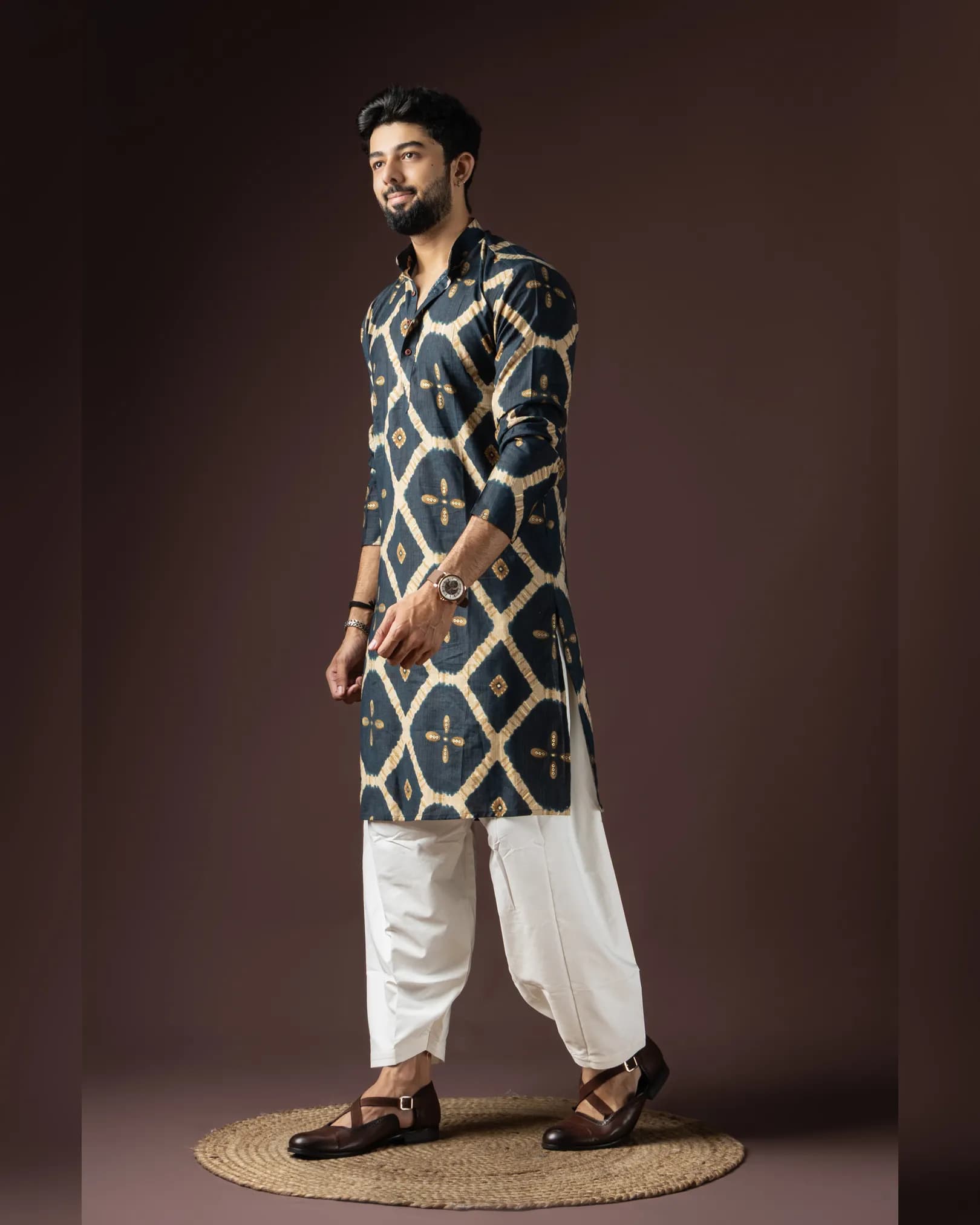 Men’s Baarati Vol-06 Festive Rayon Kurta with Art Silk Bottom Set alternate view