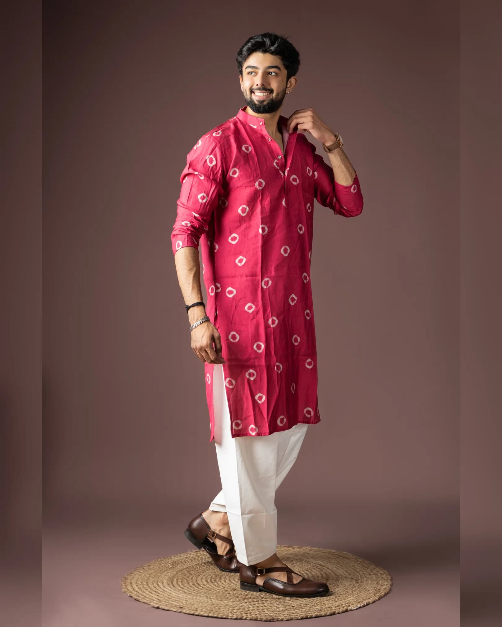 Men’s Baarati Vol-06 Festive Viscose Kurta with Art Silk Bottom Set alternate view