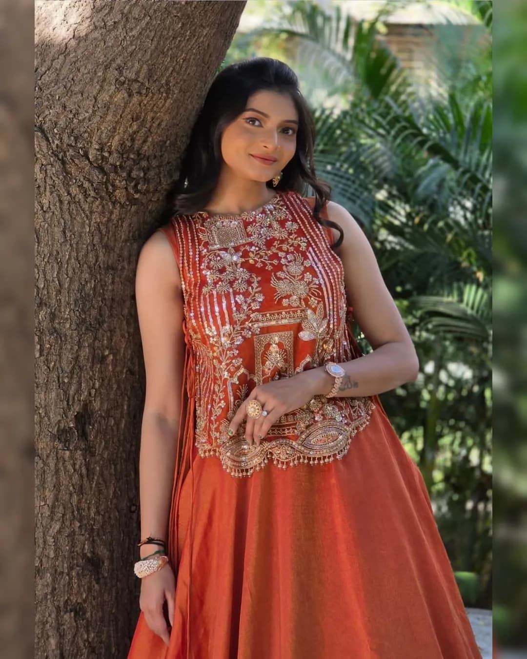 Festival Special Vichitra Silk Embroidered Lehenga Choli Set with Sequins Work & 8.5m Flair alternate view