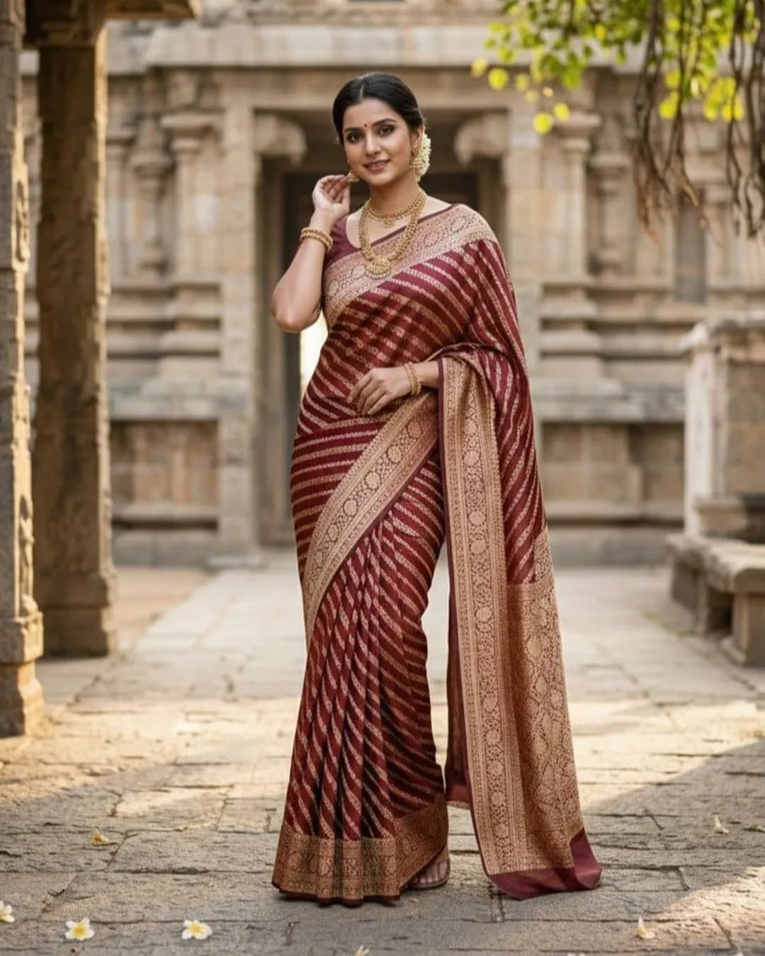 Ready to Wear Faux Georgette Drape Saree with Fully Embroidered Sequins Blouse