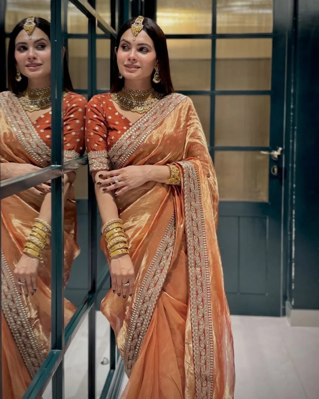 Premium Soft NC Twill Designer Saree with Sequins & Dori Embroidery – Party Wear Saree