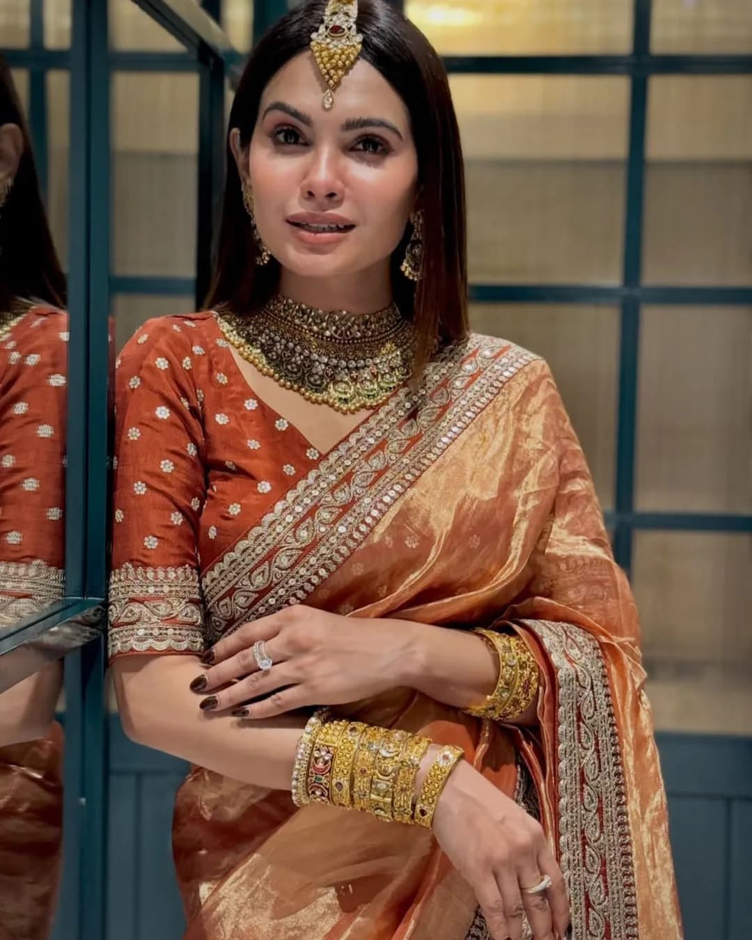 Premium Soft NC Twill Designer Saree with Sequins & Dori Embroidery – Party Wear Saree alternate view