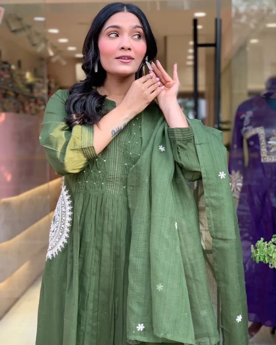 Pure Cotton 60×60 Suit Set with Handwork Neck & Dupatta alternate view