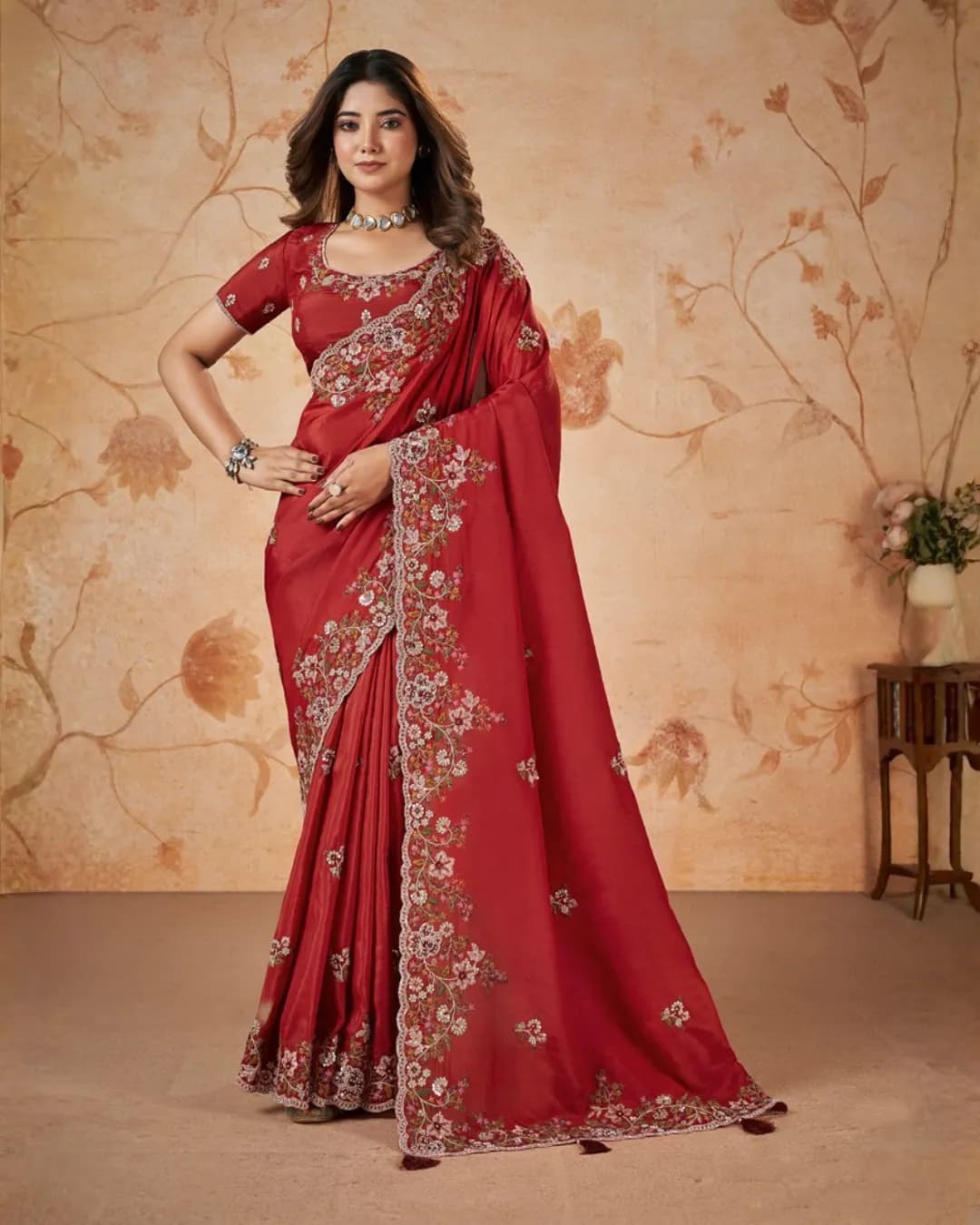MOHMANTHAN 23900 DAKSHIKA : Upada Silk Designer Saree with Sequins & Stone Work