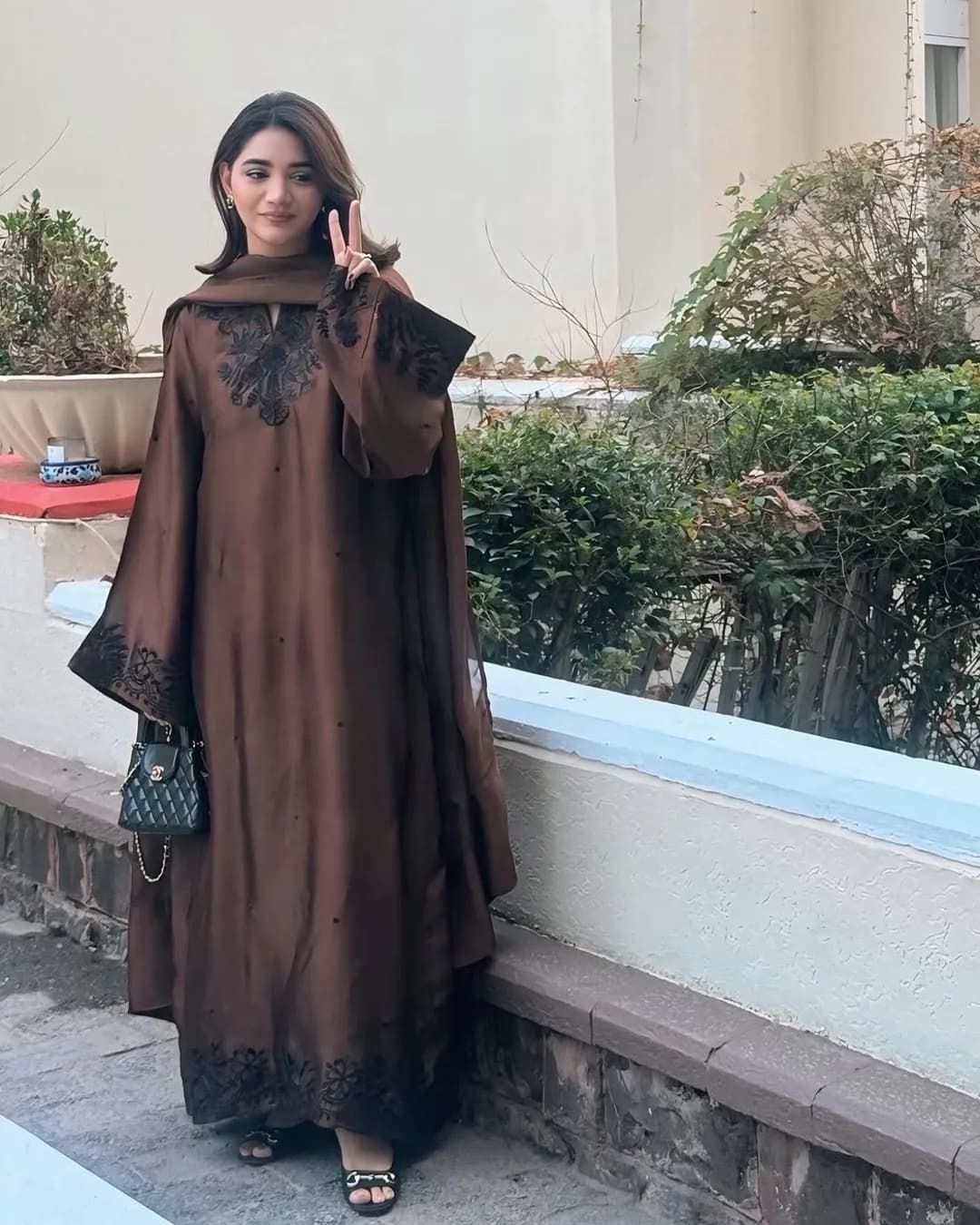 Satin Mul Chanderi Kaftan Palazzo Set with Embroidered Dupatta