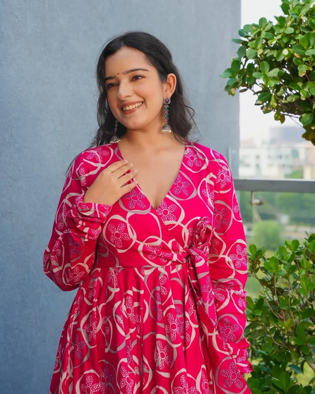 Rayon Digital Printed Anghrakha Kurti with Bottom (2 PCS) alternate view